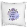 Perna Decorativa Fluffy, pentru Bunica 1, 40x40 cm, Alba, Husa Detasabila, Burduf 4 Perna Decorativa Fluffy