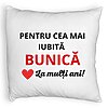 Perna Decorativa Fluffy, pentru Bunica 16, 40x40 cm, Alba, Husa Detasabila, Burduf 4 Perna Decorativa Fluffy