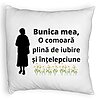 Perna Decorativa Fluffy, pentru Bunica 17, 40x40 cm, Alba, Husa Detasabila, Burduf 4 Perna Decorativa Fluffy
