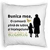 Perna Decorativa Fluffy, pentru Bunica 18, 40x40 cm, Alba, Husa Detasabila, Burduf 4 Perna Decorativa Fluffy