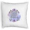 Perna Decorativa Fluffy, pentru Bunica 3, 40x40 cm, Alba, Husa Detasabila, Burduf 4 Perna Decorativa Fluffy