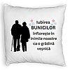 Perna Decorativa Fluffy, pentru Bunici 1, 40x40 cm, Alba, Husa Detasabila, Burduf 4 Perna Decorativa Fluffy