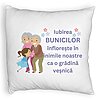 Perna Decorativa Fluffy, pentru Bunici 2, 40x40 cm, Alba, Husa Detasabila, Burduf 4 Perna Decorativa Fluffy