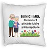 Perna Decorativa Fluffy, pentru Bunici 4, 40x40 cm, Alba, Husa Detasabila, Burduf 4 Perna Decorativa Fluffy