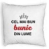Perna Decorativa Fluffy, pentru Bunicul 2, 40x40 cm, Alba, Husa Detasabila, Burduf 4 Perna Decorativa Fluffy