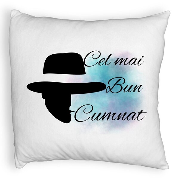 Perna Decorativa Fluffy, pentru Cumnat 3, 40x40 cm, Alba, Husa Detasabila, Burduf 3 Perna Decorativa Fluffy
