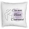 Perna Decorativa Fluffy, pentru Cumnata 1, 40x40 cm, Alba, Husa Detasabila, Burduf 4 Perna Decorativa Fluffy