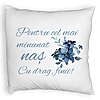 Perna Decorativa Fluffy, pentru Nas 1, 40x40 cm, Alba, Husa Detasabila, Burduf 4 Perna Decorativa Fluffy