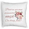 Perna Decorativa Fluffy, pentru Nasa 1, 40x40 cm, Alba, Husa Detasabila, Burduf 4 Perna Decorativa Fluffy