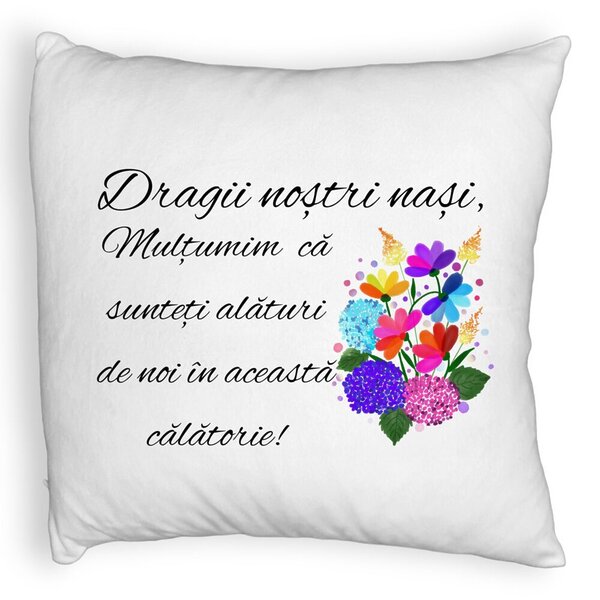 Perna Decorativa Fluffy, pentru Nasi 1, 40x40 cm, Alba, Husa Detasabila, Burduf 3 Perna Decorativa Fluffy