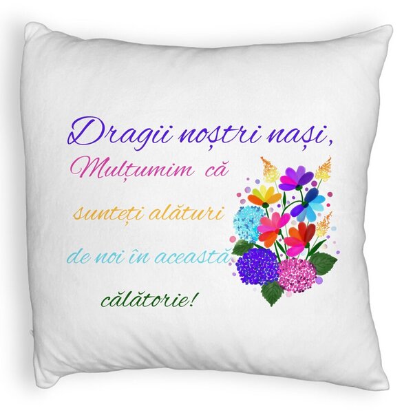 Perna Decorativa Fluffy, pentru Nasi 2, 40x40 cm, Alba, Husa Detasabila, Burduf 3 Perna Decorativa Fluffy