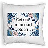 Perna Decorativa Fluffy, pentru Socri 1, 40x40 cm, Alba, Husa Detasabila, Burduf 4 Perna Decorativa Fluffy