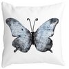 Perna Decorativa Fluture 1, Blue and Black 40x40 cm, Alba, Mata, Husa Detasabila, Burduf 19 Perna Decorativa Fluture 1