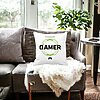 Perna Decorativa, Forever Gamer, 40x40 cm, Alba, Mata, Husa Detasabila, Burduf 20 Forever Gamer