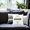 Perna Decorativa, Forever Gamer, 40x40 cm, Alba, Mata, Husa Detasabila, Burduf 22 Alba