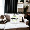 Perna Decorativa, Forever Gamer, 40x40 cm, Alba, Mata, Husa Detasabila, Burduf 23 Mata