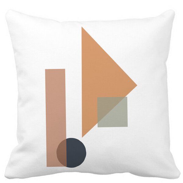 Perna Decorativa Forme Geometrice 1, Multicolor, 40x40 cm, Alba, Mata, Husa Detasabila, Burduf 16 Multicolor