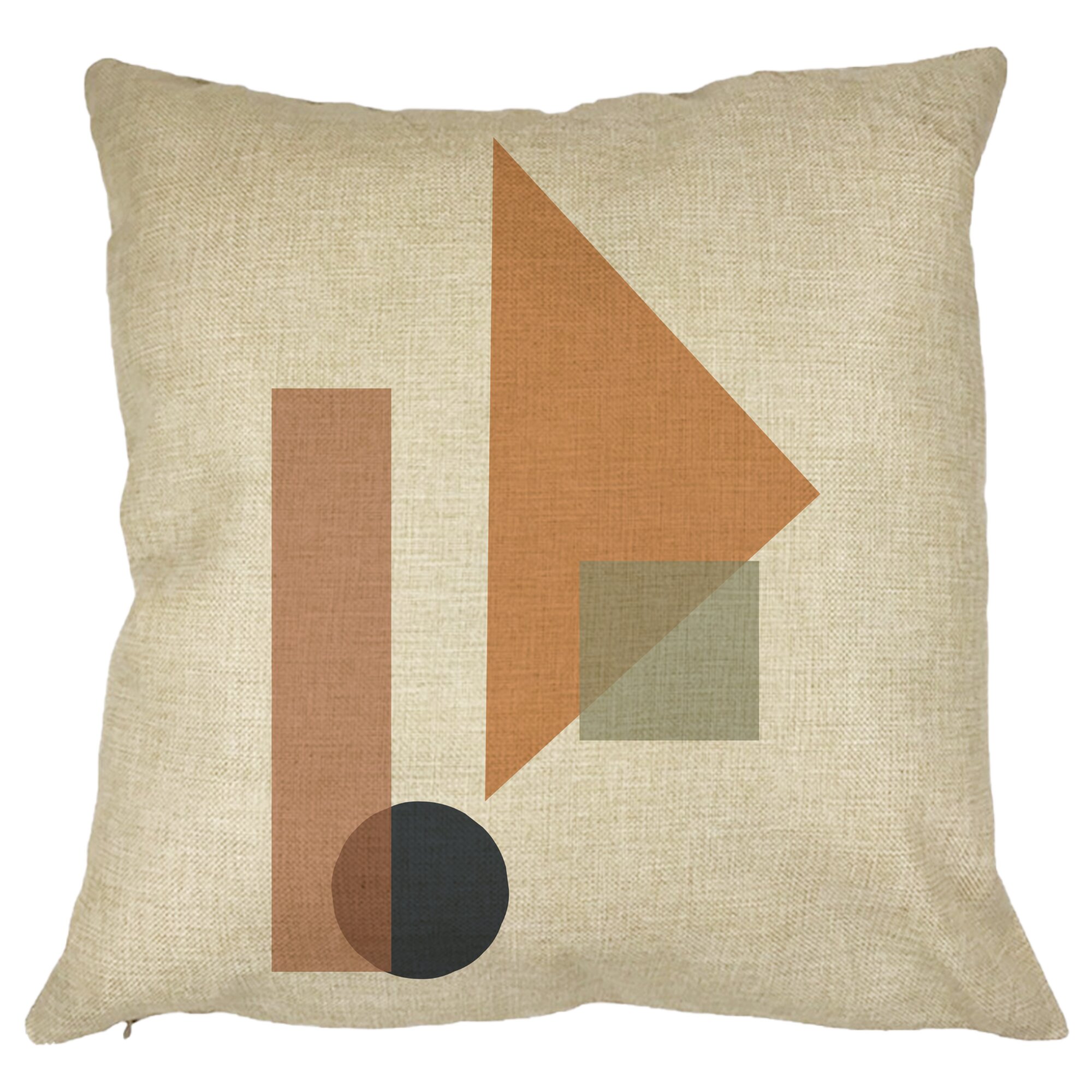 Perna Decorativa Forme Geometrice 1, Multicolor, 40x40 cm, Husa Detasabila, Burduf 11 Perna Decorativa Forme Geometrice 1