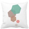 Perna Decorativa Forme Geometrice 2, Multicolor, 40x40 cm, Alba, Mata, Husa Detasabila, Burduf 19 Perna Decorativa Forme Geometrice 2