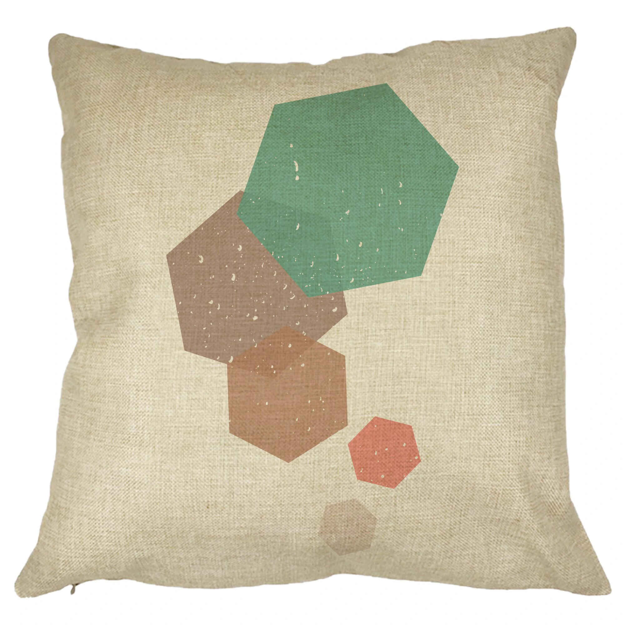 Perna Decorativa Forme Geometrice 2, Multicolor, 40x40 cm, Husa Detasabila, Burduf 11 Perna Decorativa Forme Geometrice 2