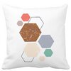 Perna Decorativa Forme Geometrice 3, Multicolor 40x40 cm, Alba, Mata, Husa Detasabila, Burduf 19 Perna Decorativa Forme Geometrice 3