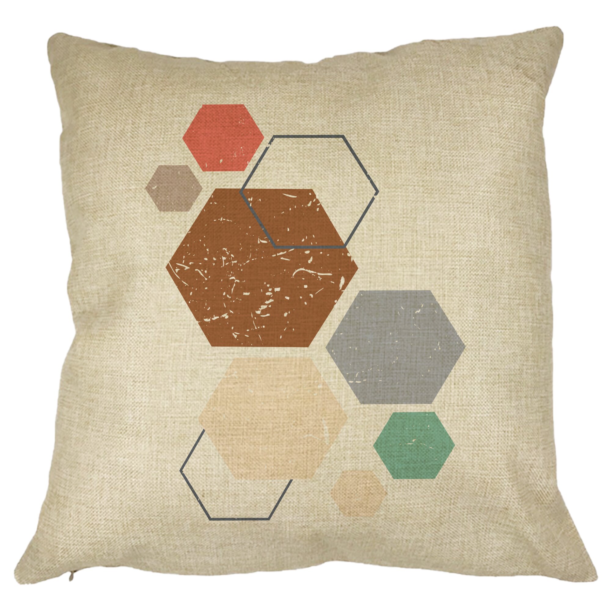 Perna Decorativa Forme Geometrice 3, Multicolor 40x40 cm, Husa Detasabila, Burduf 11 Perna Decorativa Forme Geometrice 3
