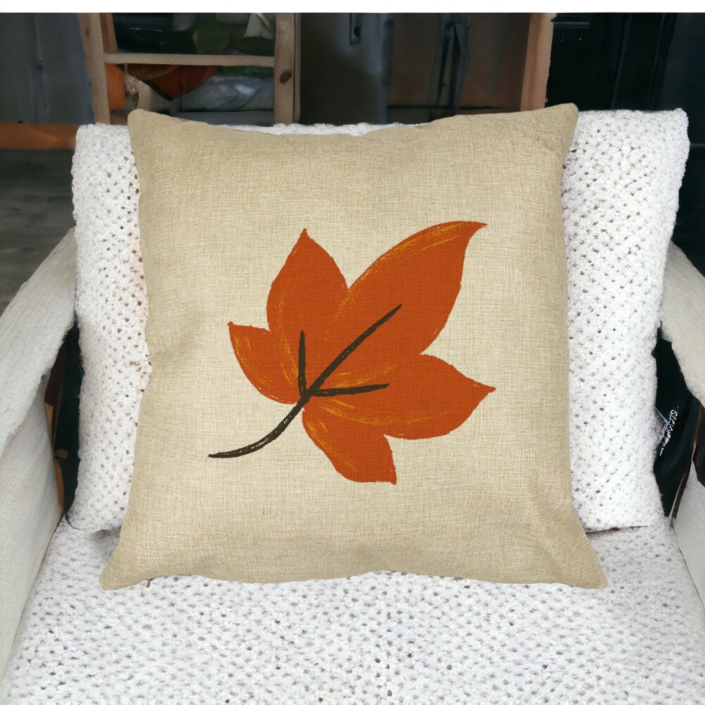 Perna Decorativa Frunza de Toamna, 40x40 cm, Husa Detasabila, Burduf 15 Perna Decorativa Frunza de Toamna 40x40 cm Husa Detasabila Burduf bsc0525 4
