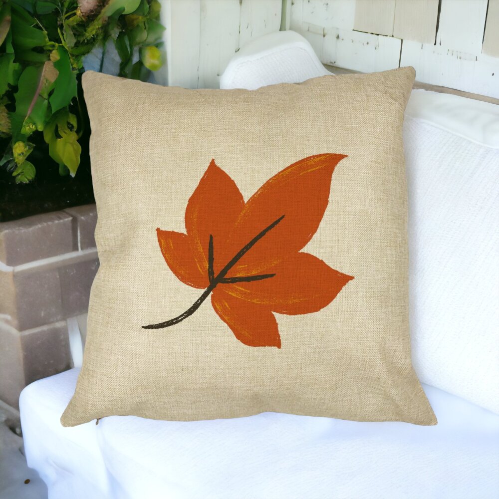 Perna Decorativa Frunza de Toamna, 40x40 cm, Husa Detasabila, Burduf 16 Perna Decorativa Frunza de Toamna 40x40 cm Husa Detasabila Burduf bsc0525 5