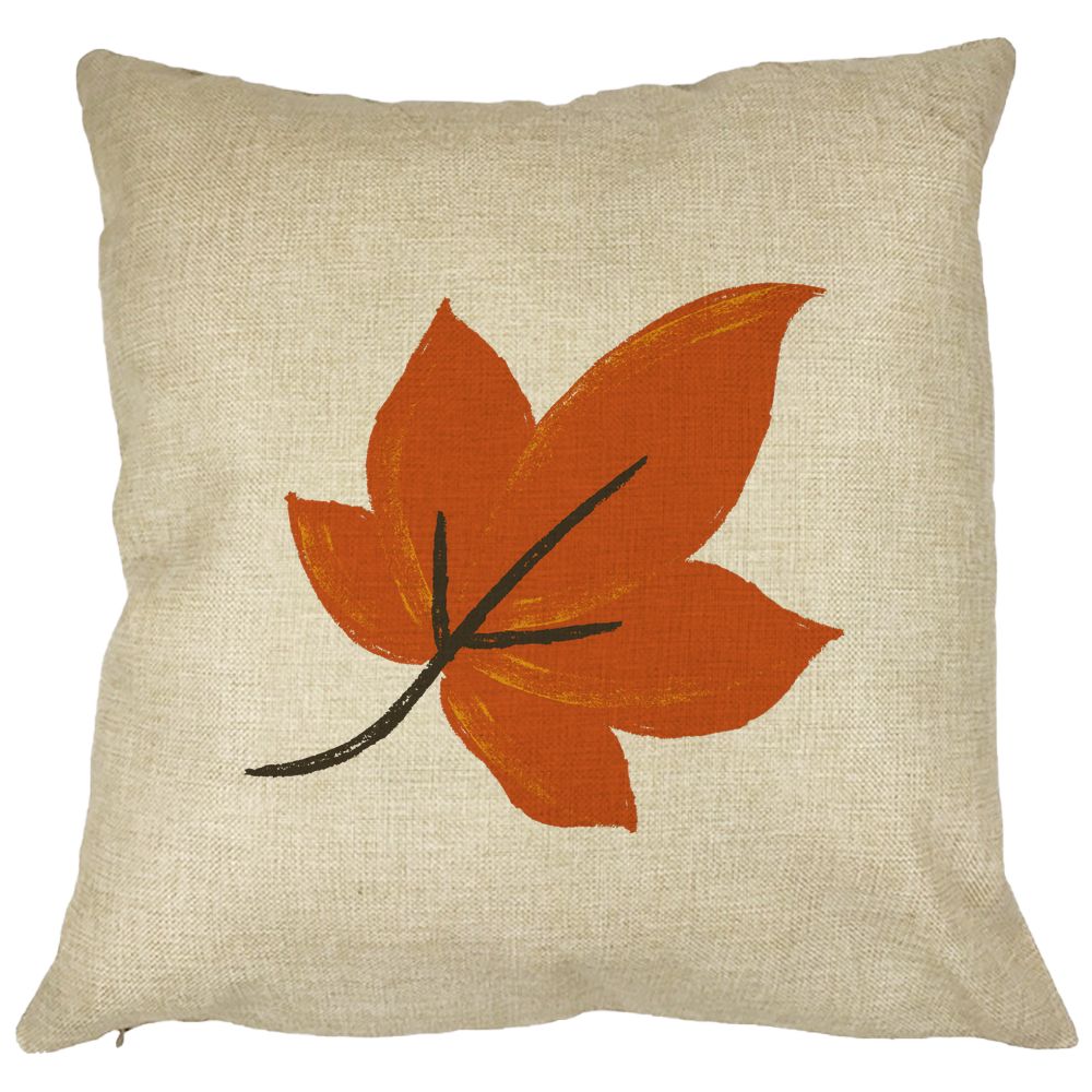 Perna Decorativa Frunza de Toamna, 40x40 cm, Husa Detasabila, Burduf 13 Perna Decorativa Frunza de Toamna