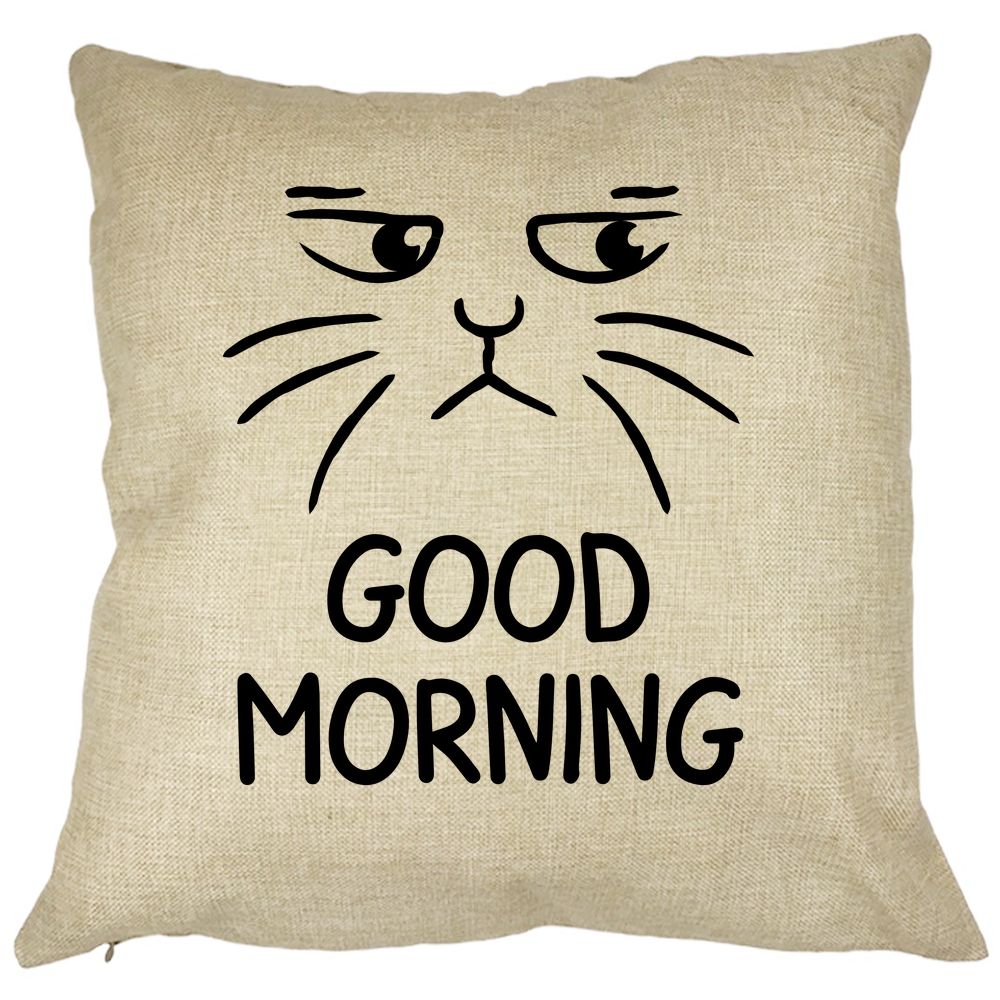 Perna Decorativa, Good Morning, 40x40 cm, Husa Detasabila, Burduf 11 Perna Decorativa
