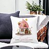 Perna Decorativa, Home Sweet Home, 40x40 cm, Alba, Mata, Husa Detasabila, Burduf 21 40x40 cm