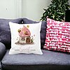 Perna Decorativa, Home Sweet Home, 40x40 cm, Alba, Mata, Husa Detasabila, Burduf 24 Husa Detasabila