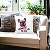 Perna Decorativa, I'm cool Colorful, 40x40 cm, Alba, Mata, Husa Detasabila, Burduf 18 40x40 cm