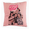 Perna Decorativa K-pop, 40x40 cm, Roz, Husa Detasabila, Burduf 7 Perna Decorativa K-pop