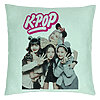Perna Decorativa K-pop, 40x40 cm, Verde Menta, Husa Detasabila, Burduf 7 Perna Decorativa K-pop