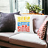 Perna Decorativa, Keep Life Simple, 40x40 cm, Alba, Mata, Husa Detasabila, Burduf 21 40x40 cm