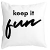 Perna Decorativa, Keep it Fun, 40x40 cm, Alba, Mata, Husa Detasabila, Burduf 16 Perna Decorativa