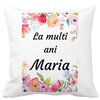 Perna Decorativa La multi ani Maria 2,40x40 cm, Alba, Mata, Husa Detasabila, Burduf 19 Perna Decorativa La multi ani Maria 2