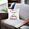 Perna Decorativa La multi ani Maria 2,40x40 cm, Alba, Mata, Husa Detasabila, Burduf 21 Alba