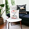 Perna Decorativa La multi ani Maria 2,40x40 cm, Alba, Mata, Husa Detasabila, Burduf 24 Burduf