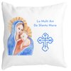 Perna Decorativa La multi ani de Sfanta Maria, 40x40 cm, Alba, Mata, Husa Detasabila, Burduf 19 Perna Decorativa La multi ani de Sfanta Maria