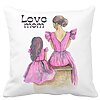 Perna Decorativa, Love Mom, 40x40 cm, Alba, Mata, Husa Detasabila, Burduf 16 Perna Decorativa