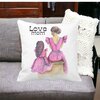 Perna Decorativa, Love Mom, 40x40 cm, Alba, Mata, Husa Detasabila, Burduf 20 Mata