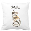 Perna Decorativa, Meow, 40x40 cm, Alba, Mata, Husa Detasabila, Burduf 16 Perna Decorativa