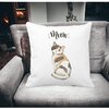 Perna Decorativa, Meow, 40x40 cm, Alba, Mata, Husa Detasabila, Burduf 20 Mata