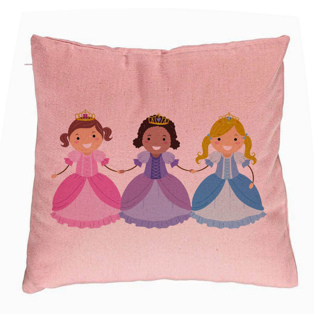 Perna Decorativa, Model 3 Printese, 40x40 cm, Roz, Husa Detasabila, Burduf 5 Perna Decorativa