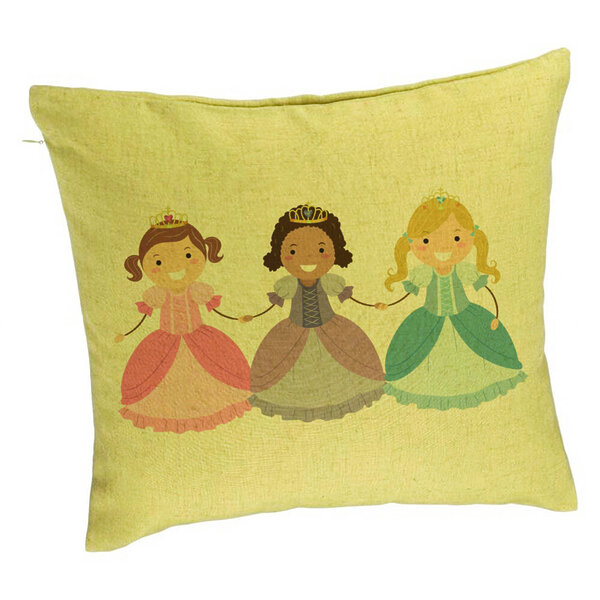 Perna Decorativa, Model 3 Printese, 40x40 cm, Verde, Husa Detasabila, Burduf 5 Perna Decorativa