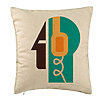 Perna Decorativa, Model Abstract, 40x40 cm, Bej, Husa Detasabila, Burduf 7 Perna Decorativa