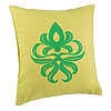 Perna Decorativa, Model Abstract ART, 40x40 cm, Verde, Husa Detasabila, Burduf 7 Perna Decorativa