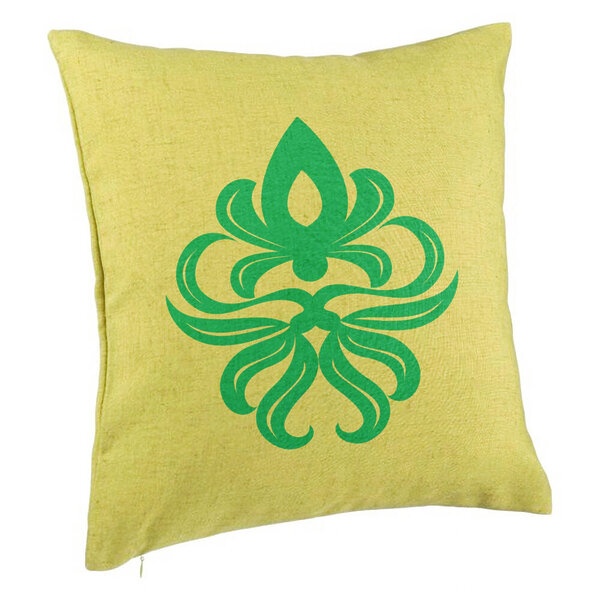 Perna Decorativa, Model Abstract ART, 40x40 cm, Verde, Husa Detasabila, Burduf 5 Perna Decorativa